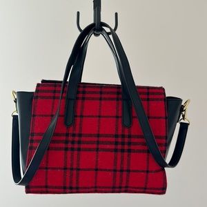 Red & Black Flannel handbag